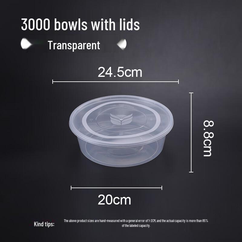 Disposable Round Transparent Plastic Food Containers with Lids
Disposable Round Transparent Plastic Food Containers with Lids