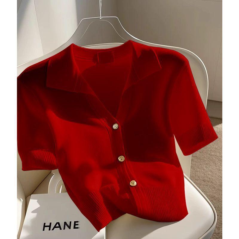 Women Polo V Neck Button Short Sleeve Solid Knit Casual Top OneSize кларет
Women Polo V Neck Button Short Sleeve Solid Knit Casual Top OneSize кларет