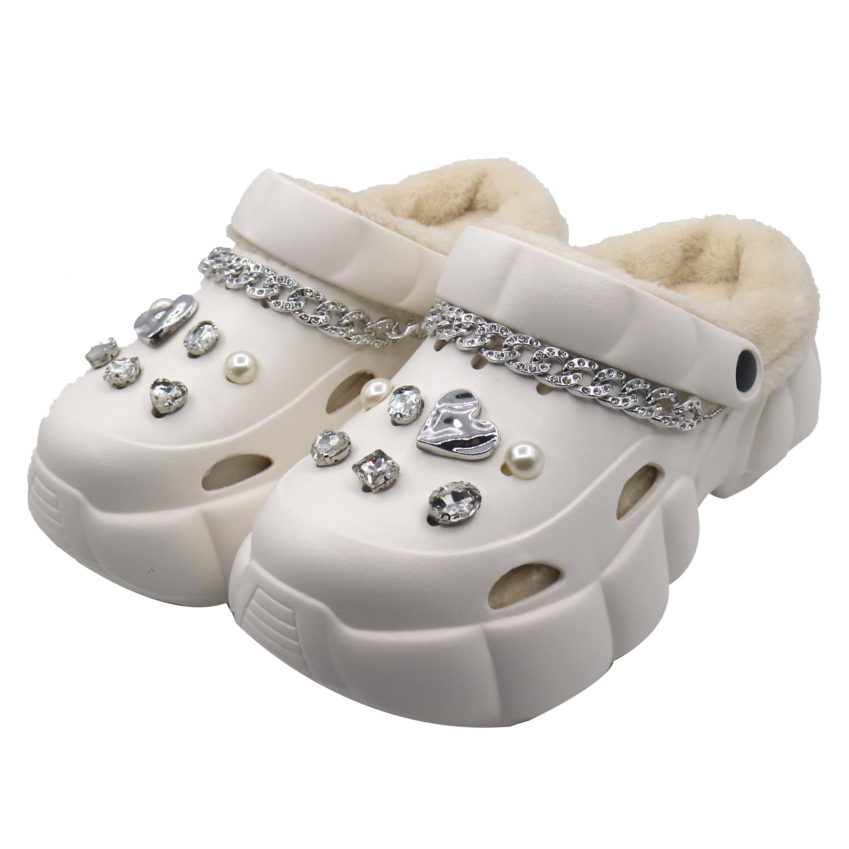 Сандалии Croc для зимы Материал EVA DIY Сияющий бриллиант Love Chain Толстая теплая искусственный мех Роскошная стелька Милые зимние домашние уличные тапочки Мода
Сандалии Croc для зимы Материал EVA DIY Сияющий бриллиант Love Chain Толстая теплая искусственный мех Роскошная стелька Милые зимние домашние уличные тапочки Мода