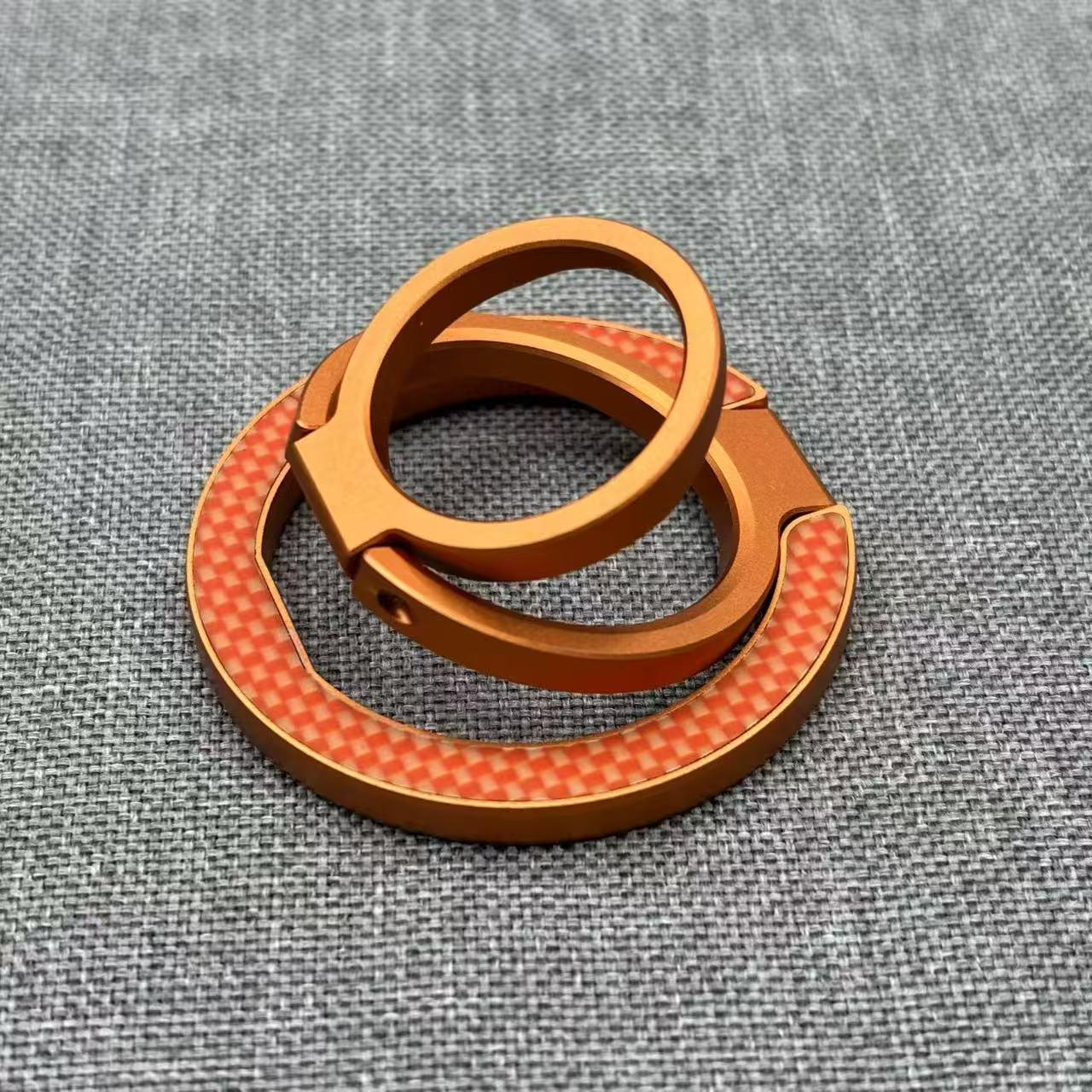 Double Ring MagSafe Phone Holder: Strong Magnetic Grip, Finger Ring, Kevlar Fiber, Multifunctional Folding Design.
Double Ring MagSafe Phone Holder: Strong Magnetic Grip, Finger Ring, Kevlar Fiber, Multifunctional Folding Design.
