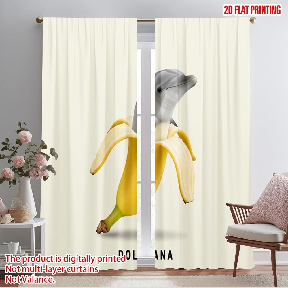 2pcs 2D flat printing Drapes Banana Dolphin Fabric Without Electricity Birthday Party Perfect for Wall art Party decoration 52.50×116.00 CM 2pcs
2pcs 2D flat printing Drapes Banana Dolphin Fabric Without Electricity Birthday Party Perfect for Wall art Party decoration 52.50×116.00 CM 2pcs