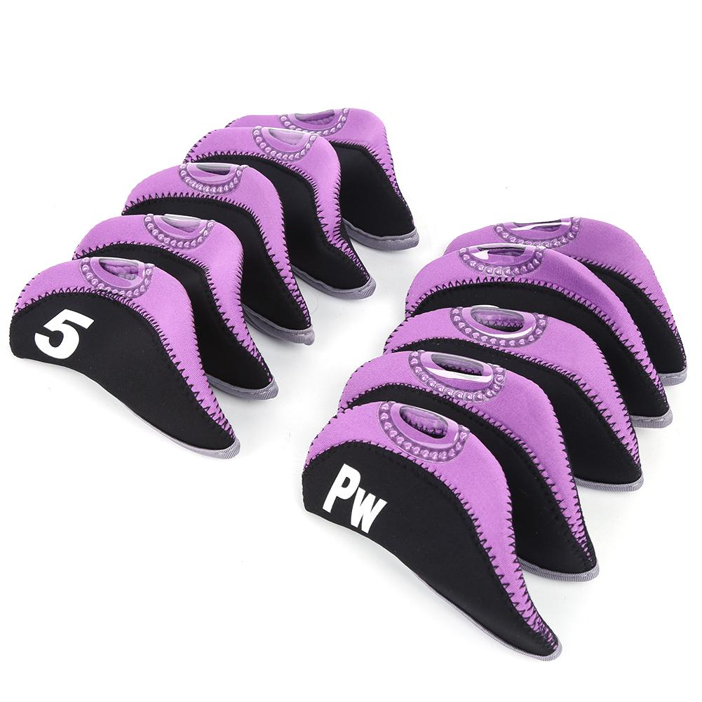 10PCS Neoprene Black Purple Number Convenient Universal Soft Golf Putter Cover Iron Club Headcover Accessory During Outdoor Travel
10PCS Neoprene Black Purple Number Convenient Universal Soft Golf Putter Cover Iron Club Headcover Accessory During Outdoor Travel