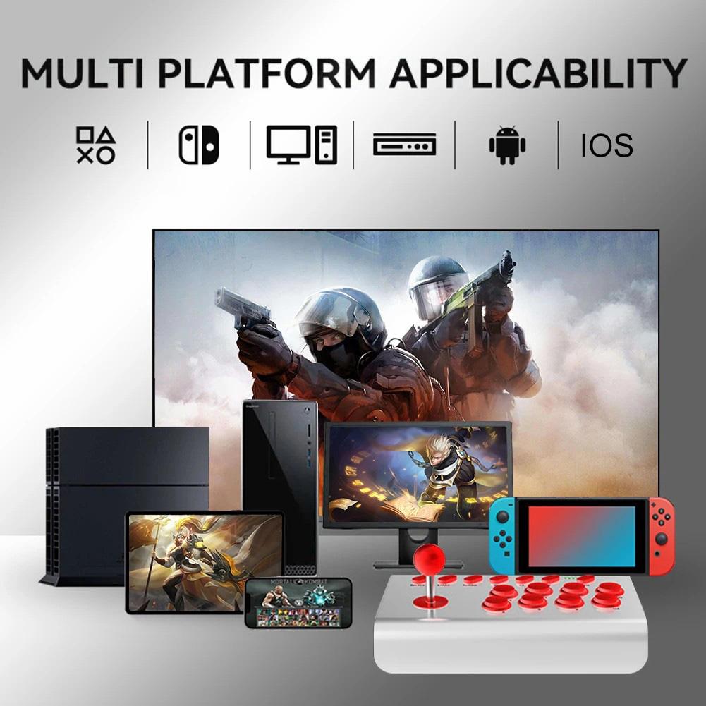 BSP-Y02 Arcade Joystick Controller Universal Classic Handle Gamepad for PS4 Nintendo Switch Android iOS Cell Phone White/Red
BSP-Y02 Arcade Joystick Controller Universal Classic Handle Gamepad for PS4 Nintendo Switch Android iOS Cell Phone White/Red