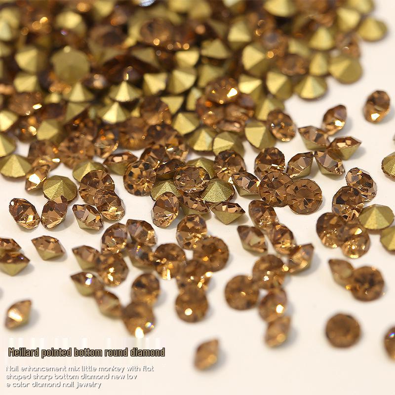 1440-Piece Champagne Round Nail Art Rhinestones, Mylar Color System, Pointed Bottom for DIY Nail Jewelry
1440-Piece Champagne Round Nail Art Rhinestones, Mylar Color System, Pointed Bottom for DIY Nail Jewelry