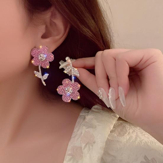 1 пара серьг-гвоздик асимметричная преувеличенная личность bling горный хрусталь розовый цветок женские серьги модные украшения
1 пара серьг-гвоздик асимметричная преувеличенная личность bling горный хрусталь розовый цветок женские серьги модные украшения