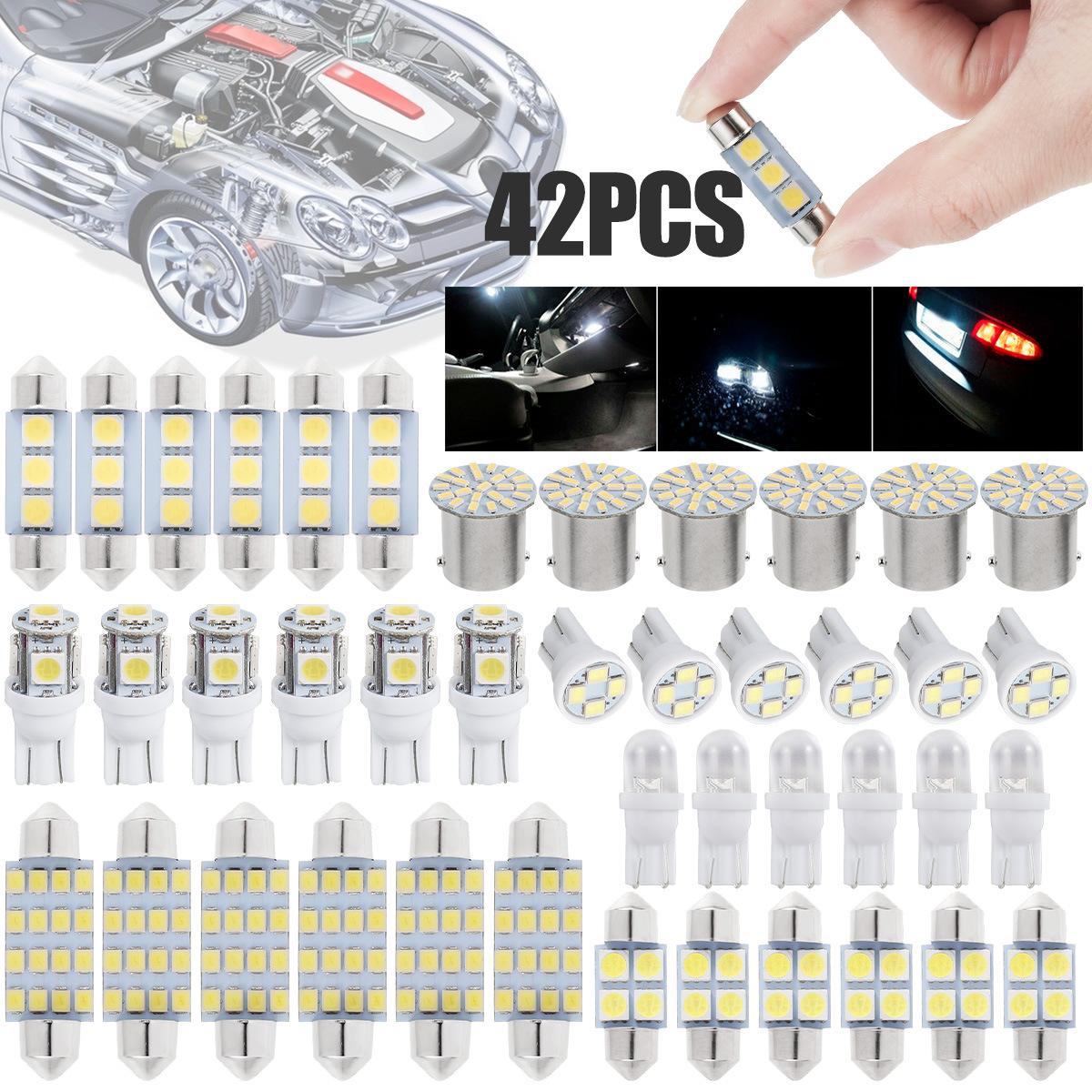 42PCS Car LED Light Kit T10 6000K Xenon White Replacement Bulbs for Interior Exterior Type A
42PCS Car LED Light Kit T10 6000K Xenon White Replacement Bulbs for Interior Exterior Type A