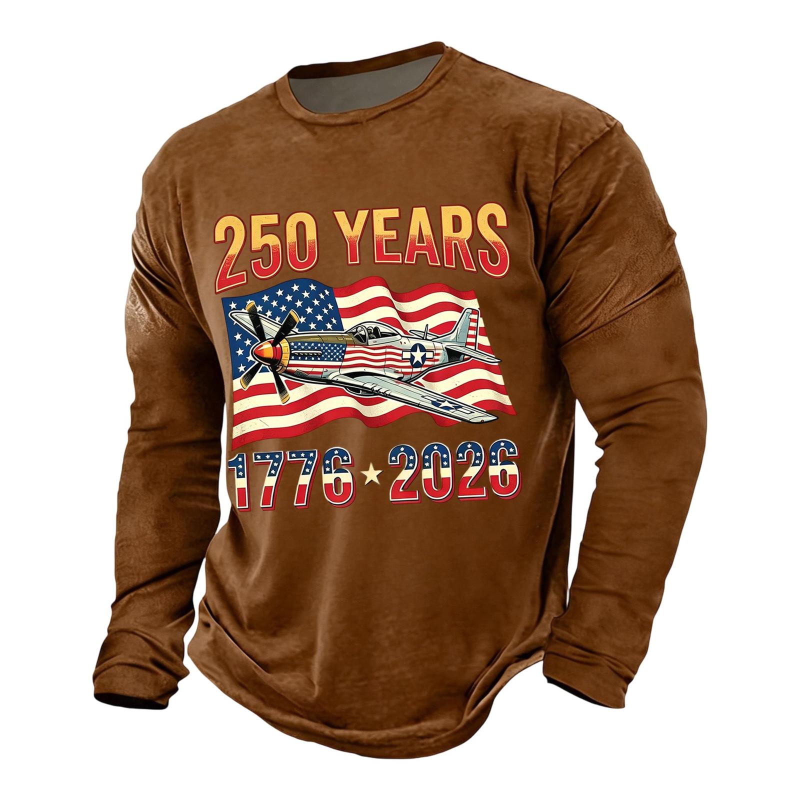 Men s Casual Long Sleeve T-Shirt 250 Years 1776-2026 Graphic Print Crew Neck Lightweight Soft Fabric Comfortable Fit XXL коричневый
Men s Casual Long Sleeve T-Shirt 250 Years 1776-2026 Graphic Print Crew Neck Lightweight Soft Fabric Comfortable Fit XXL коричневый