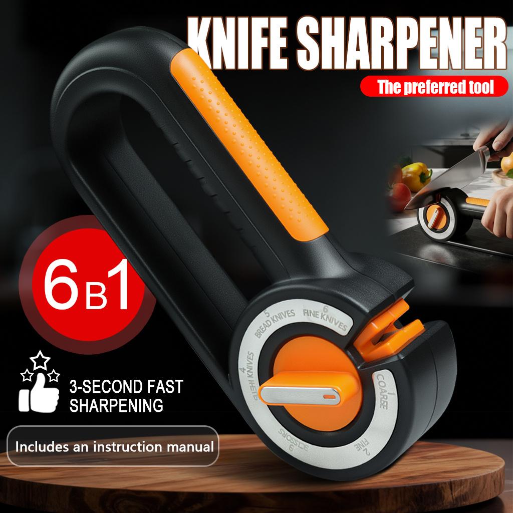Home Kitchen Knife Sharpener with Non-Slip Base Adjustable Handheld Sharpening Tool for Various Kitchen Knives and Scissors чорний
Home Kitchen Knife Sharpener with Non-Slip Base Adjustable Handheld Sharpening Tool for Various Kitchen Knives and Scissors чорний