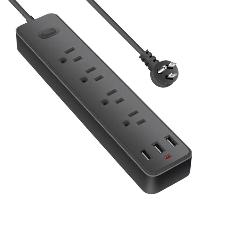Universal Electrical Outlet 4 Power Slots And 3 USB Charging Interfaces For Various Devices чорний
Universal Electrical Outlet 4 Power Slots And 3 USB Charging Interfaces For Various Devices чорний