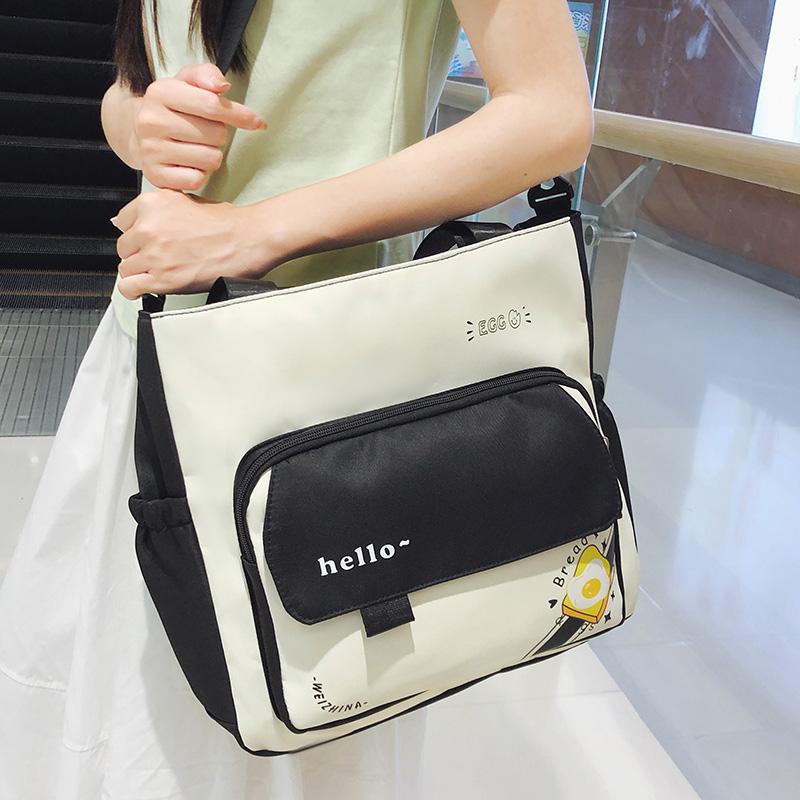 Student Cartoon Handbag Color Block Women s Large Capacity Shoulder Bag хакі
Student Cartoon Handbag Color Block Women s Large Capacity Shoulder Bag хакі