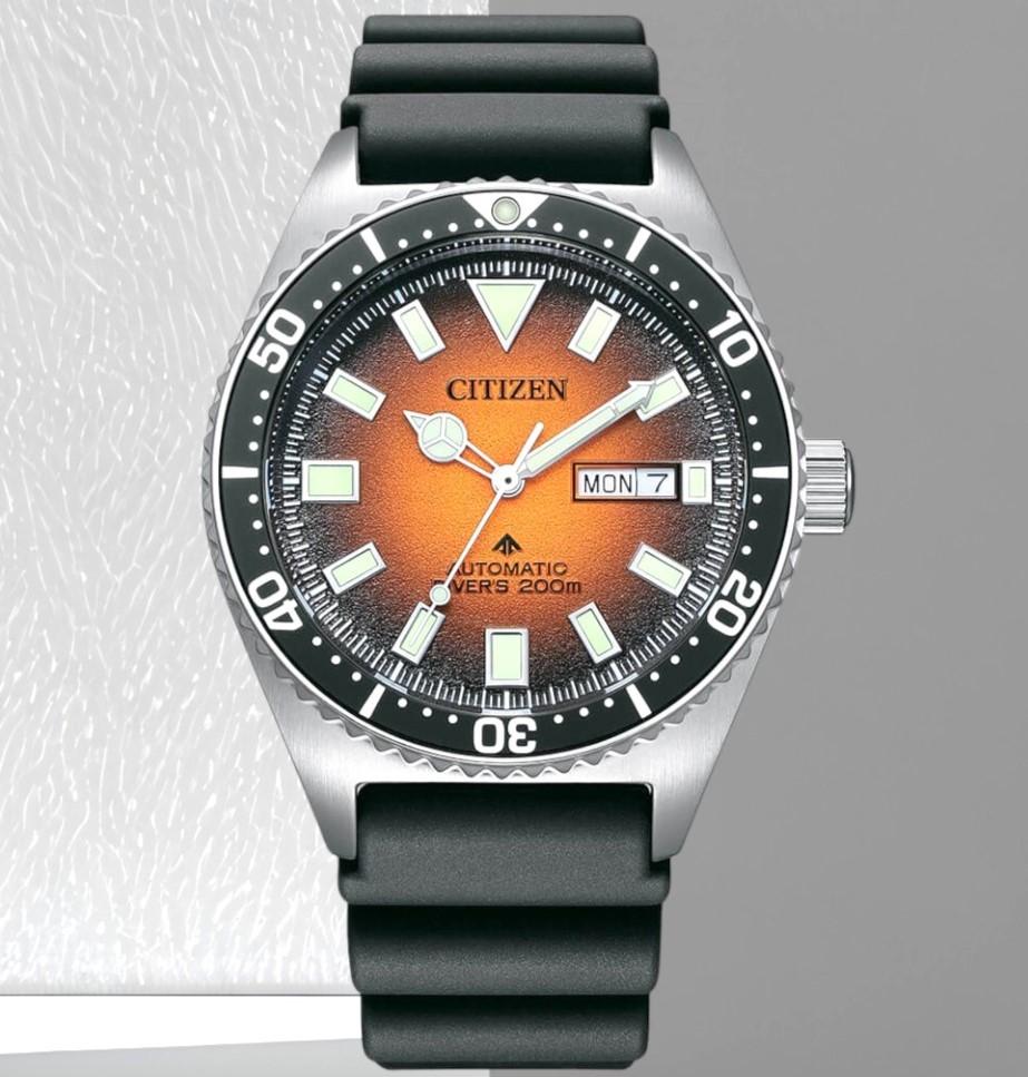Часы для дайвинга CITIZEN Promaster Automatic с дымчато-оранжевым циферблатом из нержавеющей стали NY0120-01Z на глубину до 200 м
Часы для дайвинга CITIZEN Promaster Automatic с дымчато-оранжевым циферблатом из нержавеющей стали NY0120-01Z на глубину до 200 м