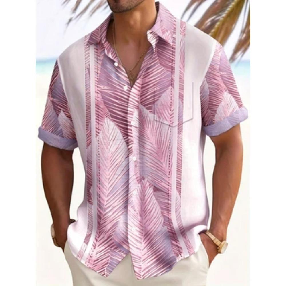 Retro plant leaves contrast stitching men s button pocket short-sleeved Hawaiian shirt 6XL
Retro plant leaves contrast stitching men s button pocket short-sleeved Hawaiian shirt 6XL