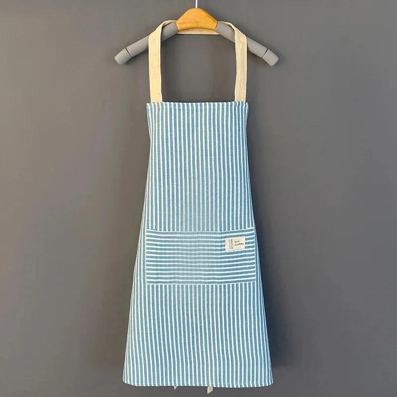 Japanese Style Linen Striped Apron Adjustable Neck Hanging Sleeveless Elasticity for Kitchen Cooking Gardening Household Use синій
Japanese Style Linen Striped Apron Adjustable Neck Hanging Sleeveless Elasticity for Kitchen Cooking Gardening Household Use синій