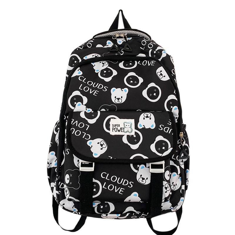 Cute Bear Printed Backpack Light Heavy Burden Reduction Large Capacity Female Student Schoolbag Casual Computer Bag чорний
Cute Bear Printed Backpack Light Heavy Burden Reduction Large Capacity Female Student Schoolbag Casual Computer Bag чорний