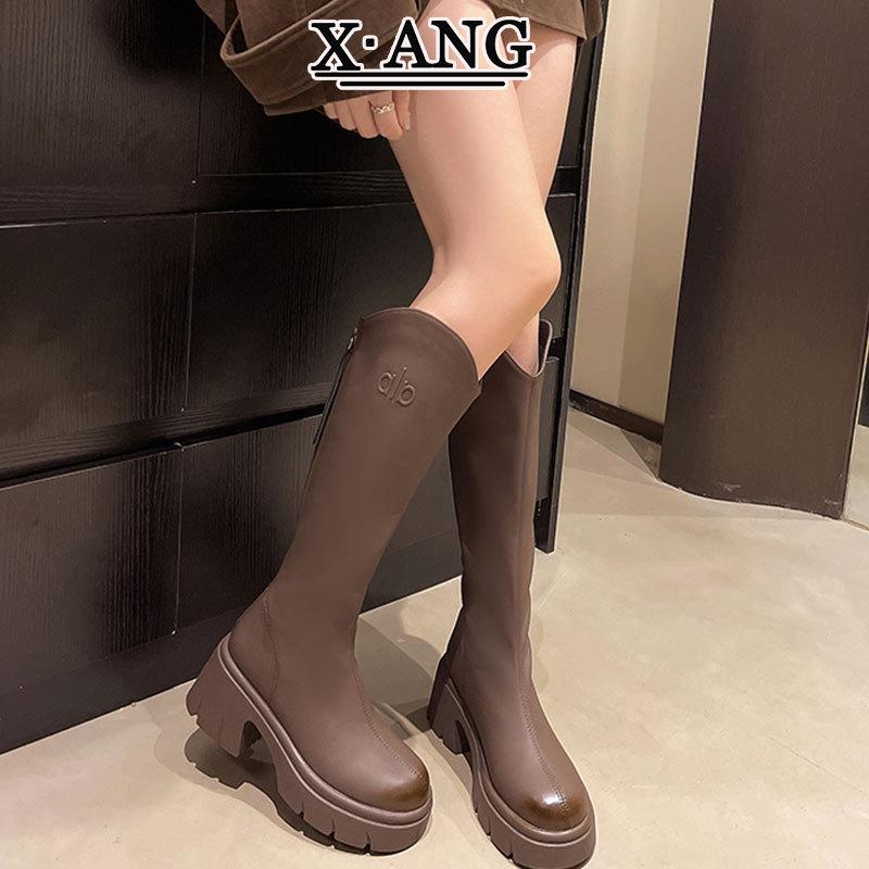 Leather Brown Back Zipper Boots Women s Small Thick-soled Height Boots Knee-high Boots Coarse Heel Knight Boots 40
Leather Brown Back Zipper Boots Women s Small Thick-soled Height Boots Knee-high Boots Coarse Heel Knight Boots 40