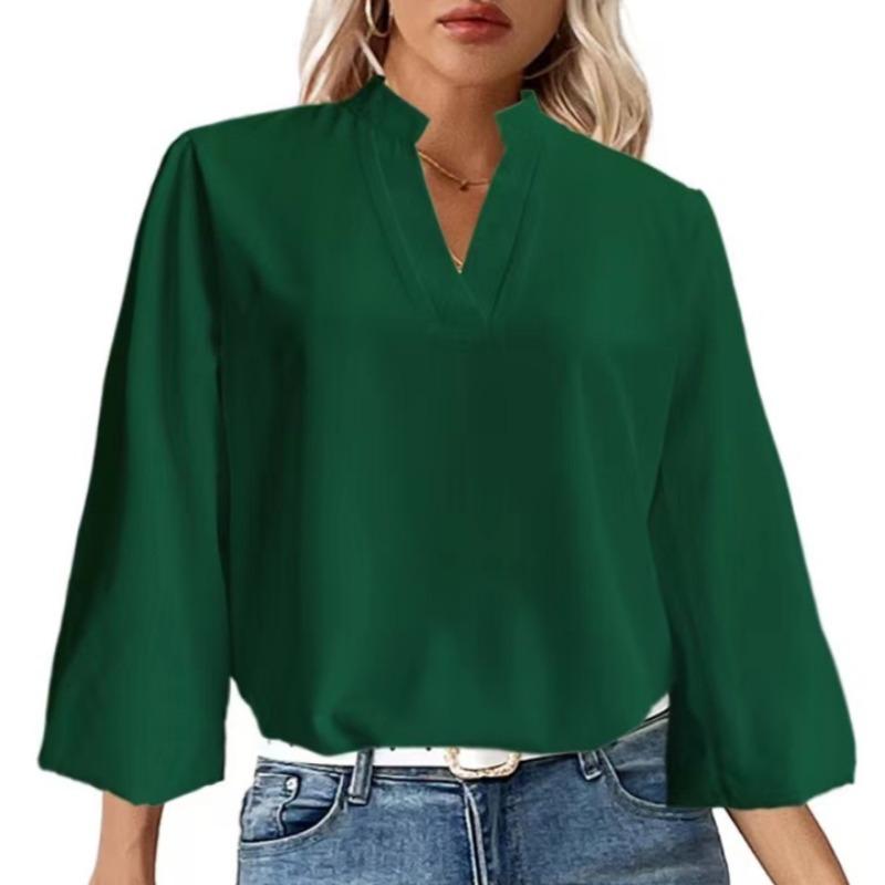 GMXIA Рубашка с длинным рукавом и V-образным вырезом, женская однотонная повседневная рубашка-пуловер XXL зелёный
GMXIA Рубашка с длинным рукавом и V-образным вырезом, женская однотонная повседневная рубашка-пуловер XXL зелёный