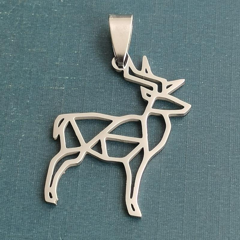 Openwork Fawn Titanium & Stainless Steel Sika Deer Necklace - Christmas Gift
Openwork Fawn Titanium & Stainless Steel Sika Deer Necklace - Christmas Gift