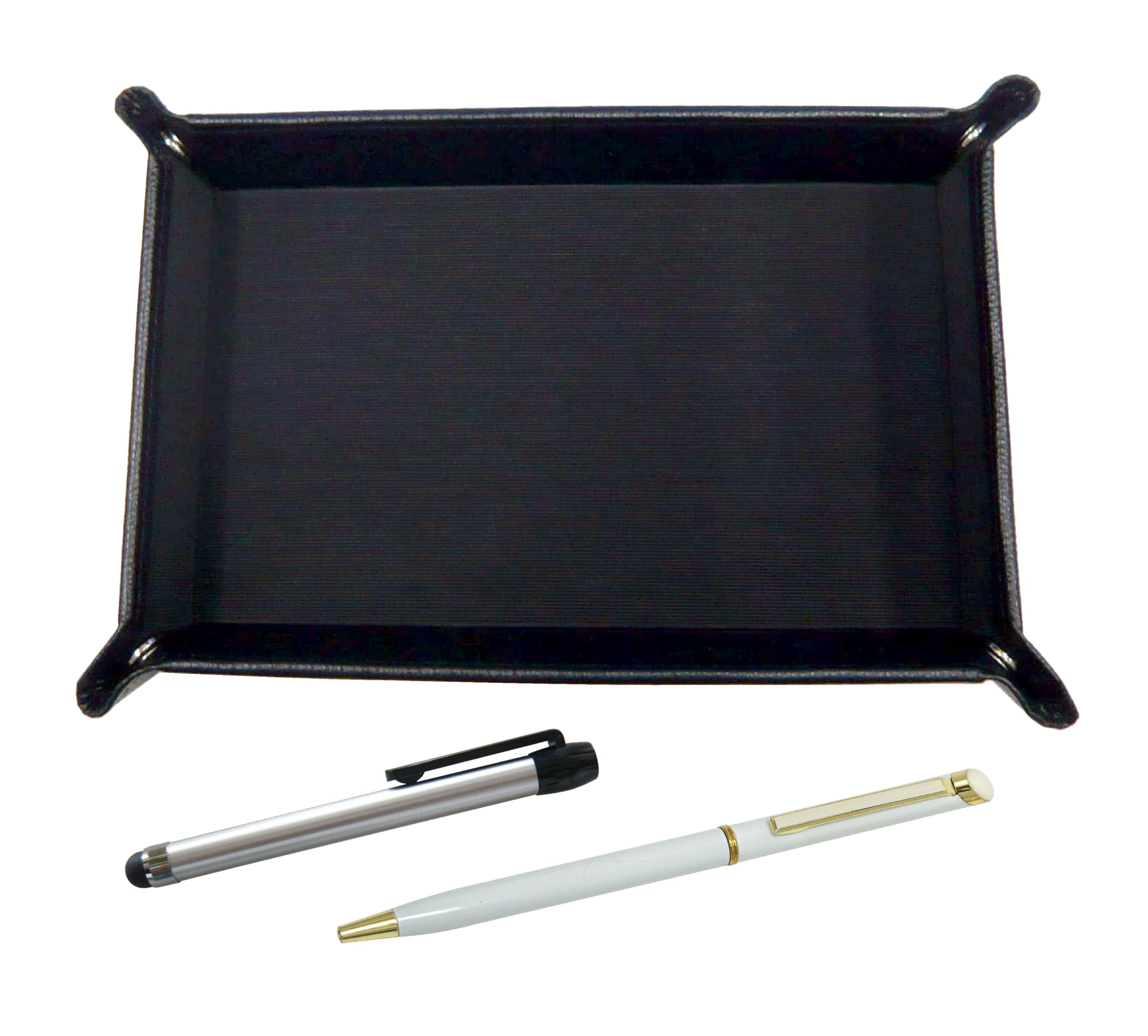 Japanese grained cowhide pen tray black metal touch silver bar and epoxy rotating ballpoint pen set white TRASB-ALST-WD002-W
Japanese grained cowhide pen tray black metal touch silver bar and epoxy rotating ballpoint pen set white TRASB-ALST-WD002-W
