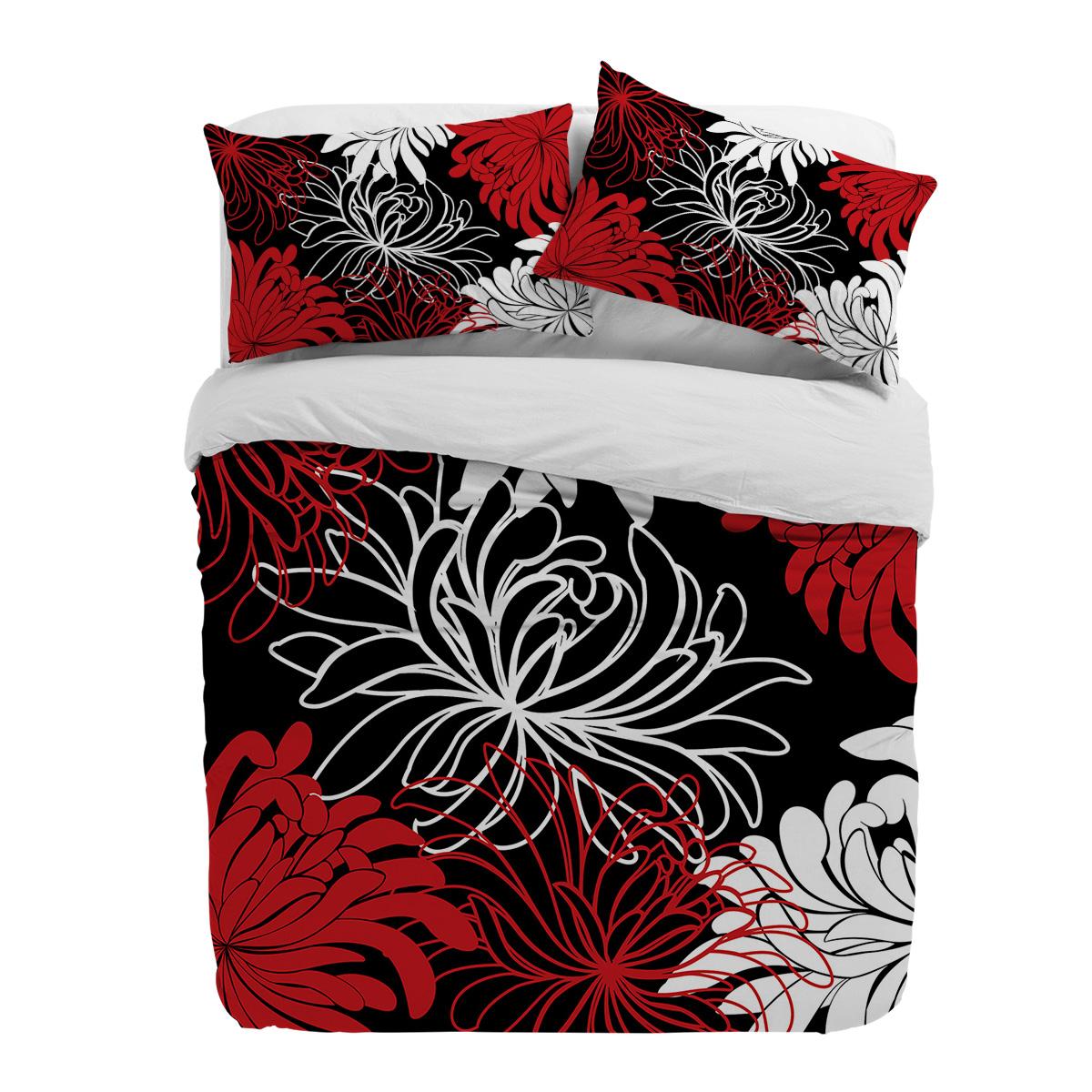 Flower Red White Black Chrysanthemum 3pcs Bedding Set For Double Bed Home Textile Duvet Cover Quilt Cover Pillowcase (135x200cm)
Flower Red White Black Chrysanthemum 3pcs Bedding Set For Double Bed Home Textile Duvet Cover Quilt Cover Pillowcase (135x200cm)