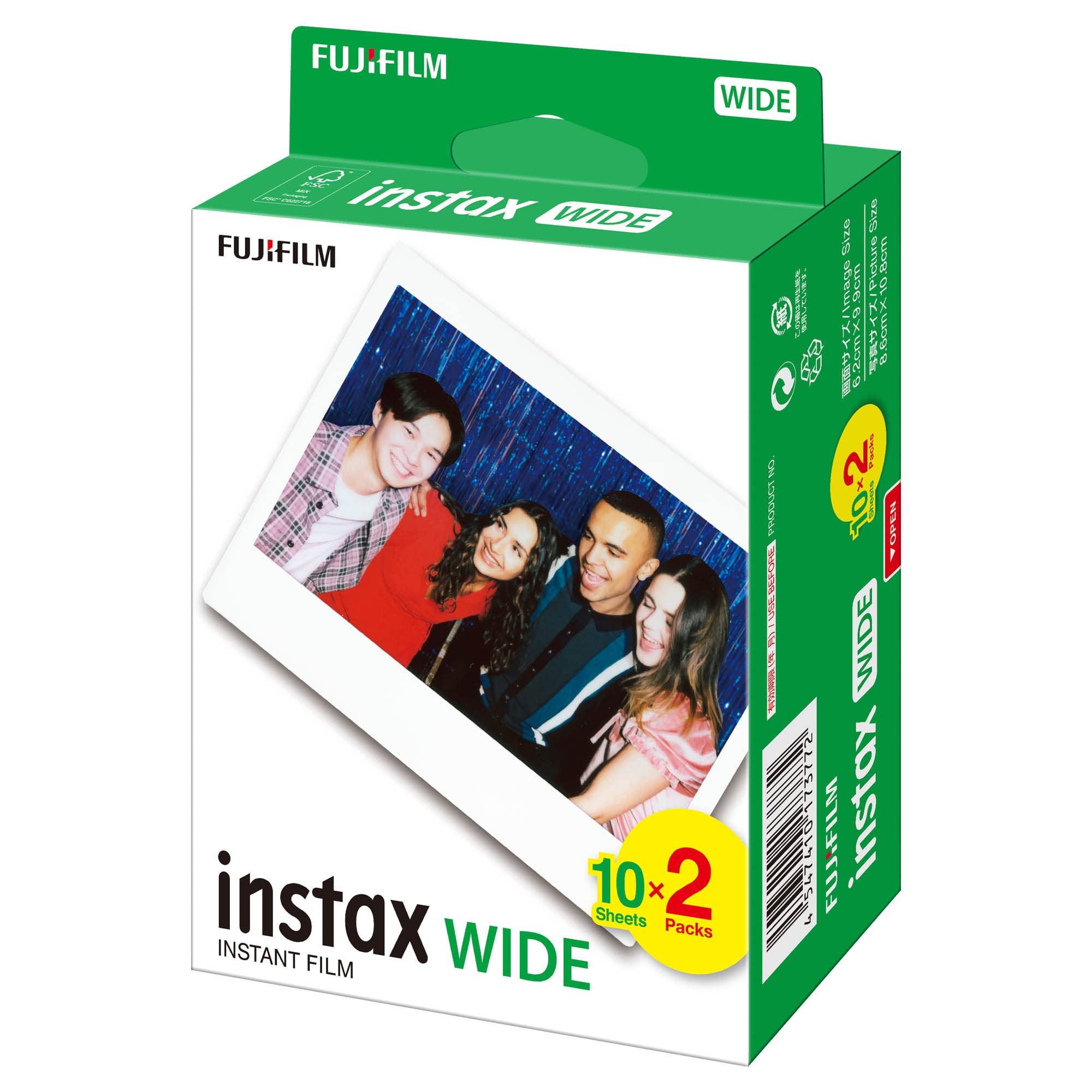 Instax Fujifilm миттєва кольорова плівка instax WIDE 2 упаковки (10 аркушів х 2) INSTAX WIDE KR 2
Instax Fujifilm миттєва кольорова плівка instax WIDE 2 упаковки (10 аркушів х 2) INSTAX WIDE KR 2