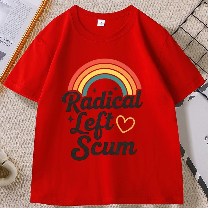 Retro Radical Left Scum T Shirt Rainbow Graphic Tees Cotton Shortsleeve Round Neck Tshirt Casual Y2k Clothes Unisex Women Tshirt S
Retro Radical Left Scum T Shirt Rainbow Graphic Tees Cotton Shortsleeve Round Neck Tshirt Casual Y2k Clothes Unisex Women Tshirt S