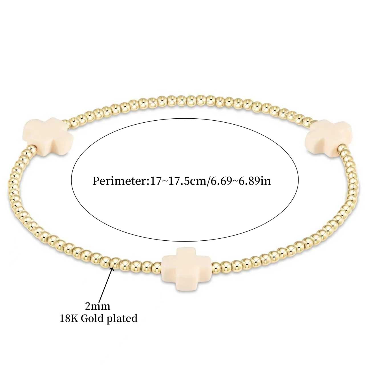 Vlen Cross Bracelet for Women Elastic Stretch Irregular Gold Plated Beads Bracelet Fashion Jewelry Gift
Vlen Cross Bracelet for Women Elastic Stretch Irregular Gold Plated Beads Bracelet Fashion Jewelry Gift