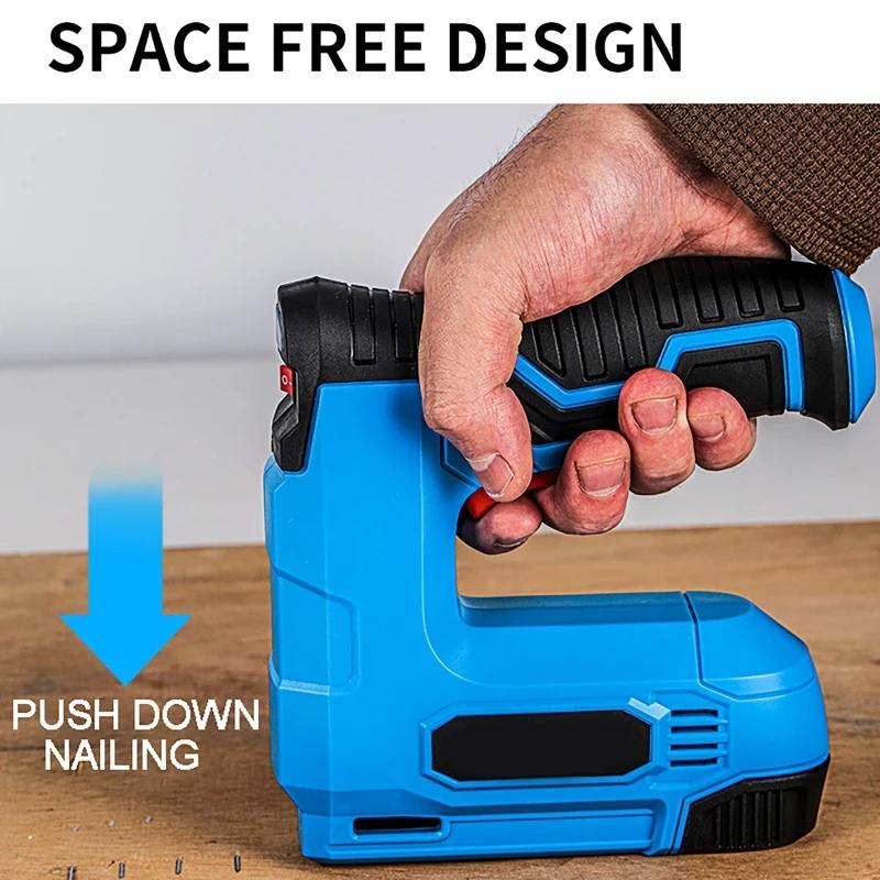 Электрический степлер Lithy-ion CordlessNail Gun Staple Gun Nailer Stepler Furniture DIY Tool Wood Frame Multitool Nail Stepler Gun синий
Электрический степлер Lithy-ion CordlessNail Gun Staple Gun Nailer Stepler Furniture DIY Tool Wood Frame Multitool Nail Stepler Gun синий
