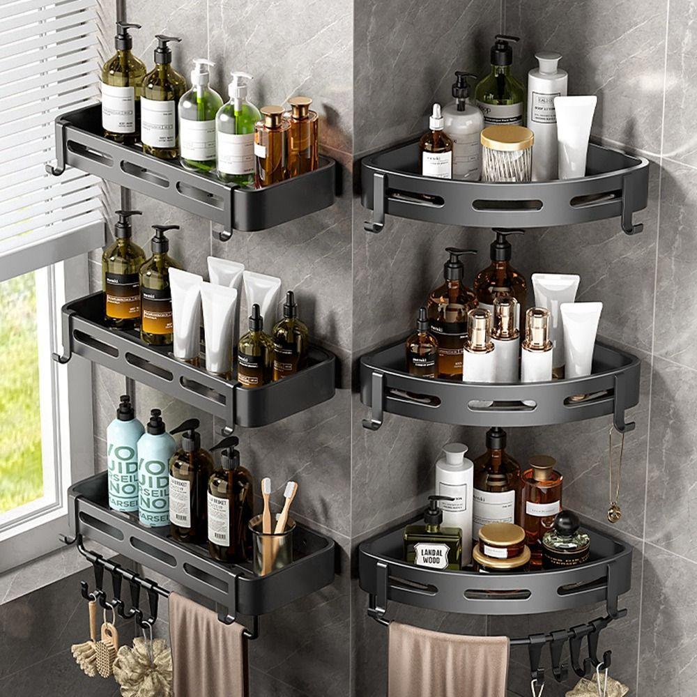 с крючками настенная полка для хранения туалетный органайзер аксессуары для ванной комнаты полки для ванной black-one layer square
с крючками настенная полка для хранения туалетный органайзер аксессуары для ванной комнаты полки для ванной black-one layer square