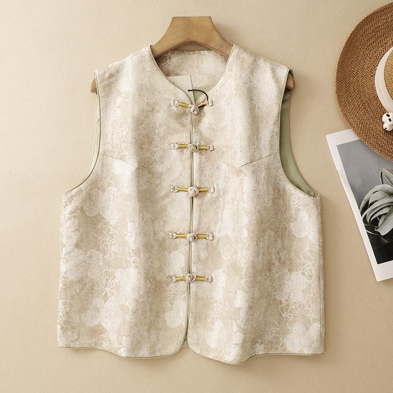 2025 Autumn Retro Chinese Style Sleeveless Vest - Versatile Round Neck Layering L абрикосовий
2025 Autumn Retro Chinese Style Sleeveless Vest - Versatile Round Neck Layering L абрикосовий
