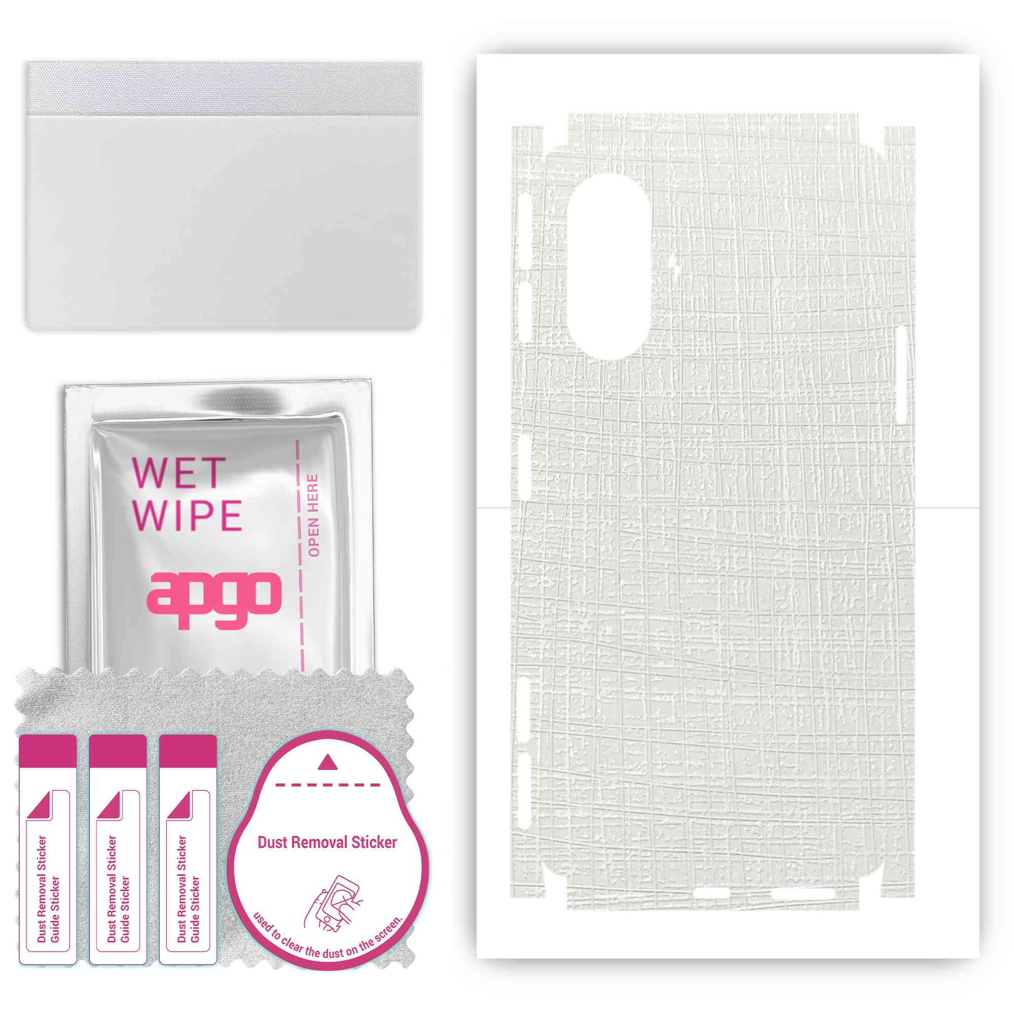 Apgo Protective Skin Sticker for the back+sides compatible with Xiaomi POCO F3 GT, Full Wrap Film, Foil, Vinyl - Pattern White Fabric
Apgo Protective Skin Sticker for the back+sides compatible with Xiaomi POCO F3 GT, Full Wrap Film, Foil, Vinyl - Pattern White Fabric