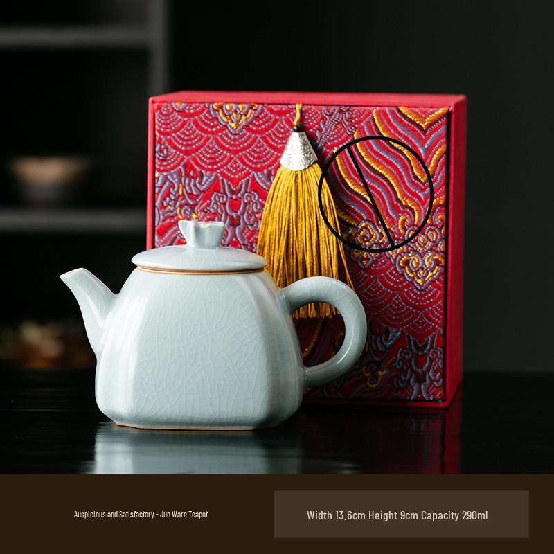 Ru Porcelain Crackle Teapot: Cultivable Retro Ceramic Kung Fu Tea Set in Creative Gift Box
Ru Porcelain Crackle Teapot: Cultivable Retro Ceramic Kung Fu Tea Set in Creative Gift Box