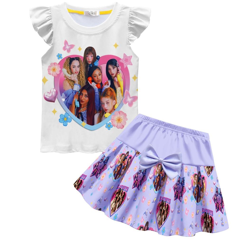 Kids Girls KATSEYE Print T-Shirt Pleat Skirt Clothes Sets 140cm фіолетовий
Kids Girls KATSEYE Print T-Shirt Pleat Skirt Clothes Sets 140cm фіолетовий