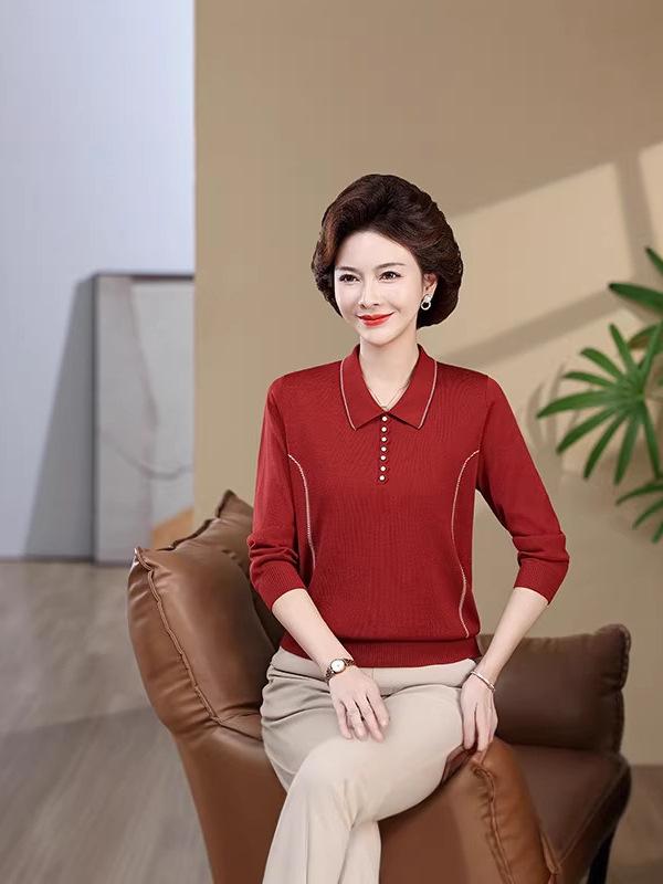 Women s Lapel Wool Sweater - Age-Defying Loose Fit for Spring & Autumn 3XL (for 150-165 jin) красный
Women s Lapel Wool Sweater - Age-Defying Loose Fit for Spring & Autumn 3XL (for 150-165 jin) красный