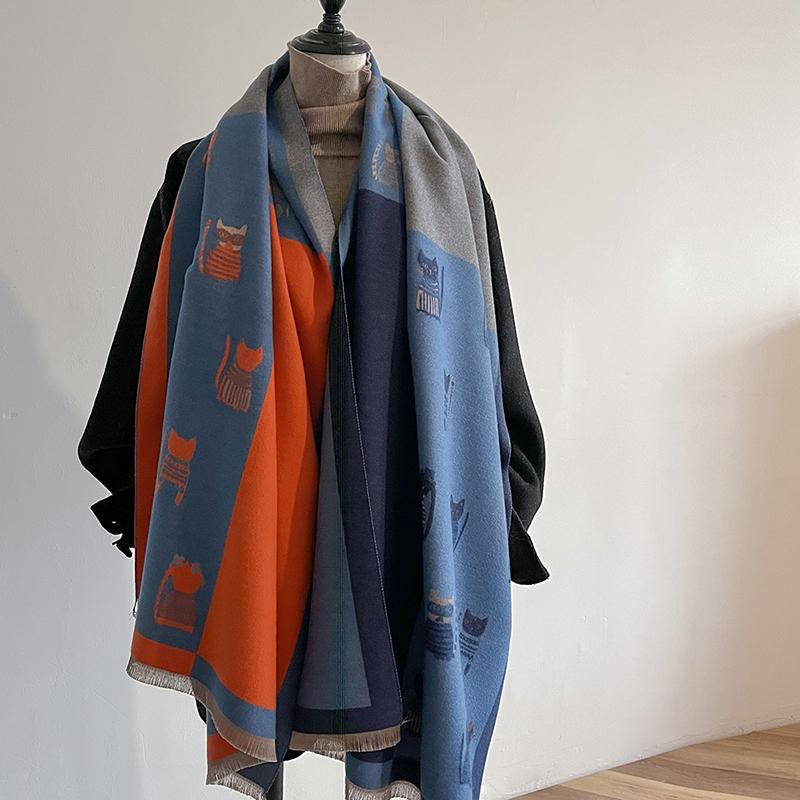 Елегантний жіночий тваринний кіт пашміна осінь зима товсте тепло двостороння китиця шаль морозостійка вітрозахисна ковдра шарф
Елегантний жіночий тваринний кіт пашміна осінь зима товсте тепло двостороння китиця шаль морозостійка вітрозахисна ковдра шарф