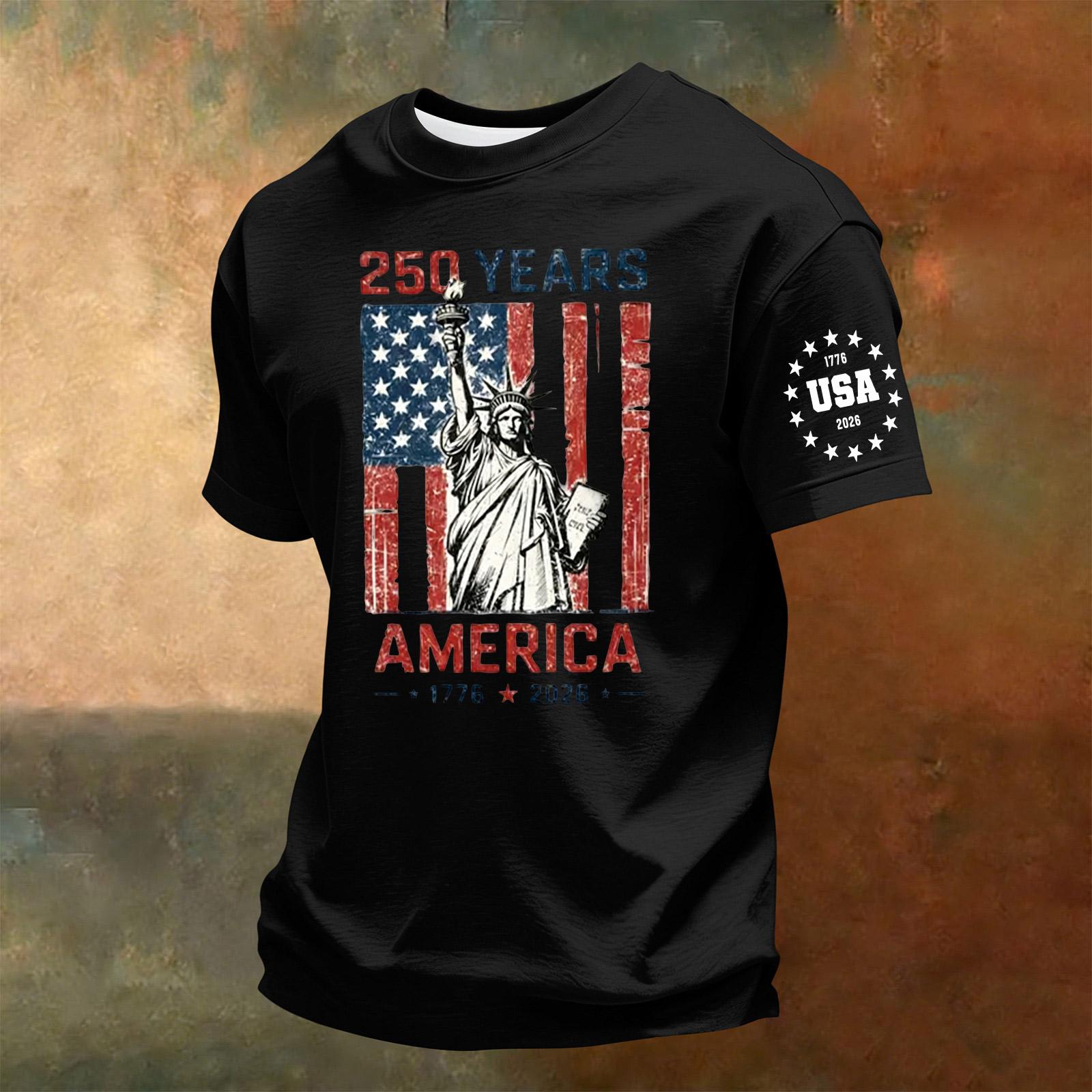 Men s Summer Crewneck Short Sleeve T Shirt with 250th Anniversary Independence Day Print Comfortable Casual Fit Top XXXXXL чёрный
Men s Summer Crewneck Short Sleeve T Shirt with 250th Anniversary Independence Day Print Comfortable Casual Fit Top XXXXXL чёрный
