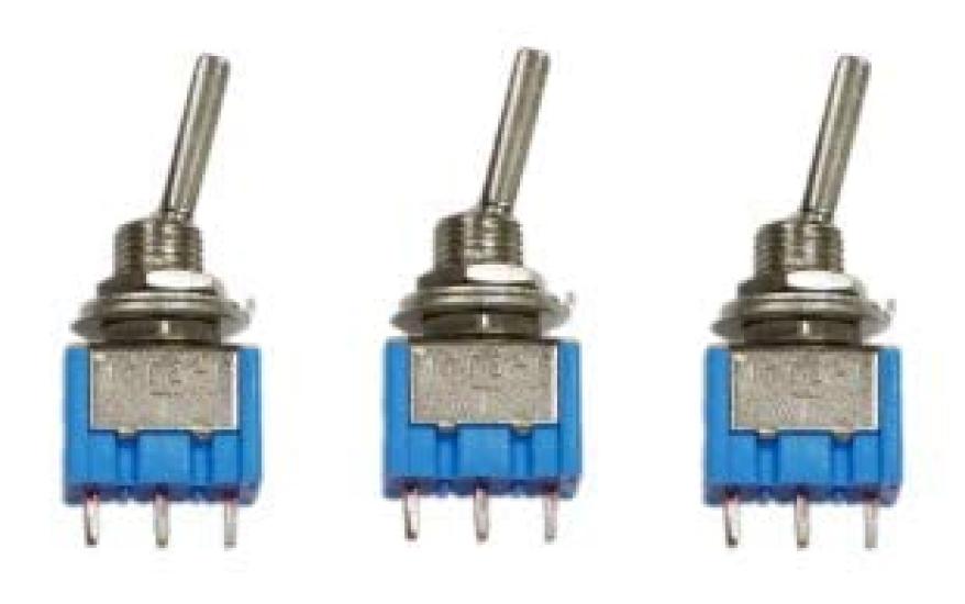 Mini switch for circuit type 1 circuit 2 contacts 3 pins Blue of guitar/effector/electronic ON-ON (Set 3)
Mini switch for circuit type 1 circuit 2 contacts 3 pins Blue of guitar/effector/electronic ON-ON (Set 3)