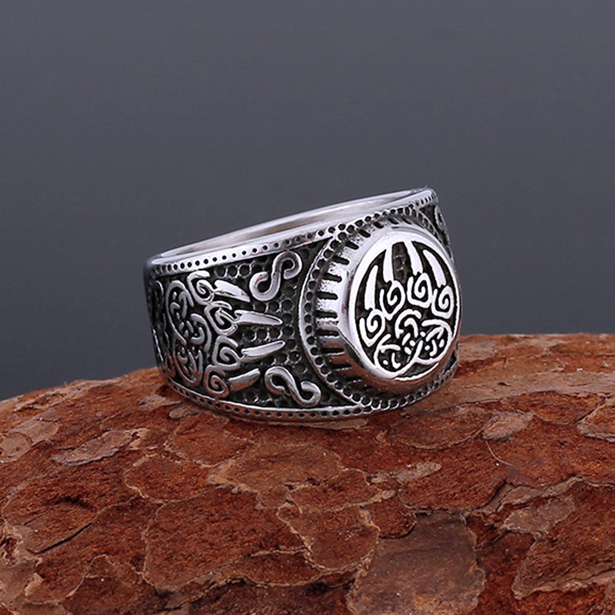 Stainless Steel Men Bear Paw Ring Vintage Nordic Celts Totem Endless Knot Ring Gift for Boyfriend Masculine Jewelry 10
Stainless Steel Men Bear Paw Ring Vintage Nordic Celts Totem Endless Knot Ring Gift for Boyfriend Masculine Jewelry 10