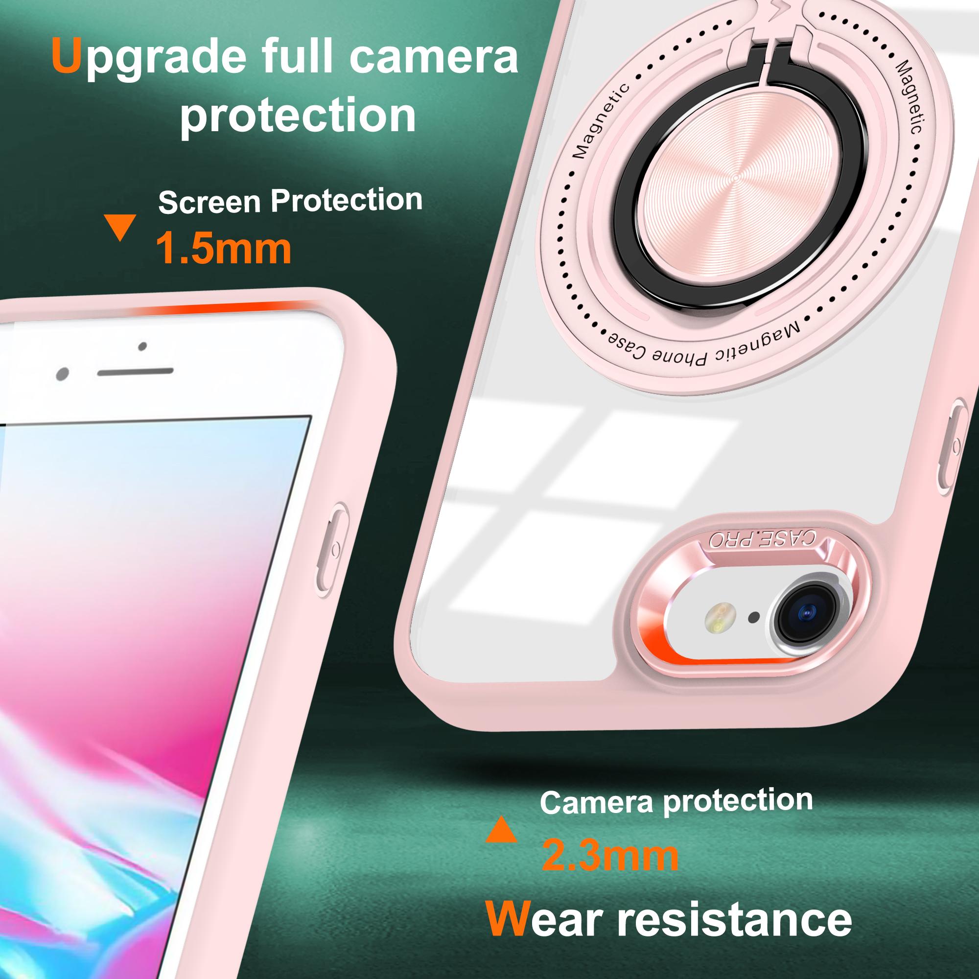 For iPhone 7/8/SE (2020)/SE (2022) Magnetic Case PC+TPU Phone Cover Ring Kickstand Pink
For iPhone 7/8/SE (2020)/SE (2022) Magnetic Case PC+TPU Phone Cover Ring Kickstand Pink