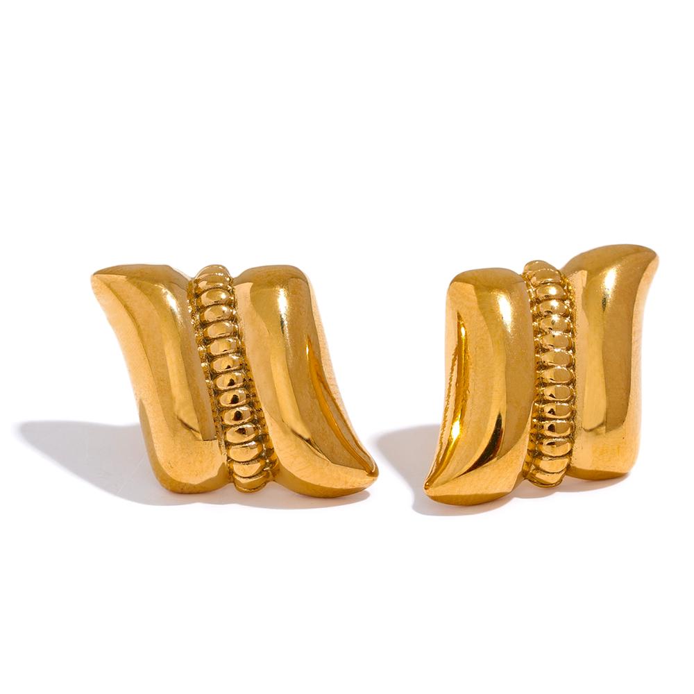 Yhpup 316L Stainless Steel Geometric Waterproof Stud Earrings Gold Color Texture Fashion Women Vintage Charm Jewelry Gala Gift
Yhpup 316L Stainless Steel Geometric Waterproof Stud Earrings Gold Color Texture Fashion Women Vintage Charm Jewelry Gala Gift
