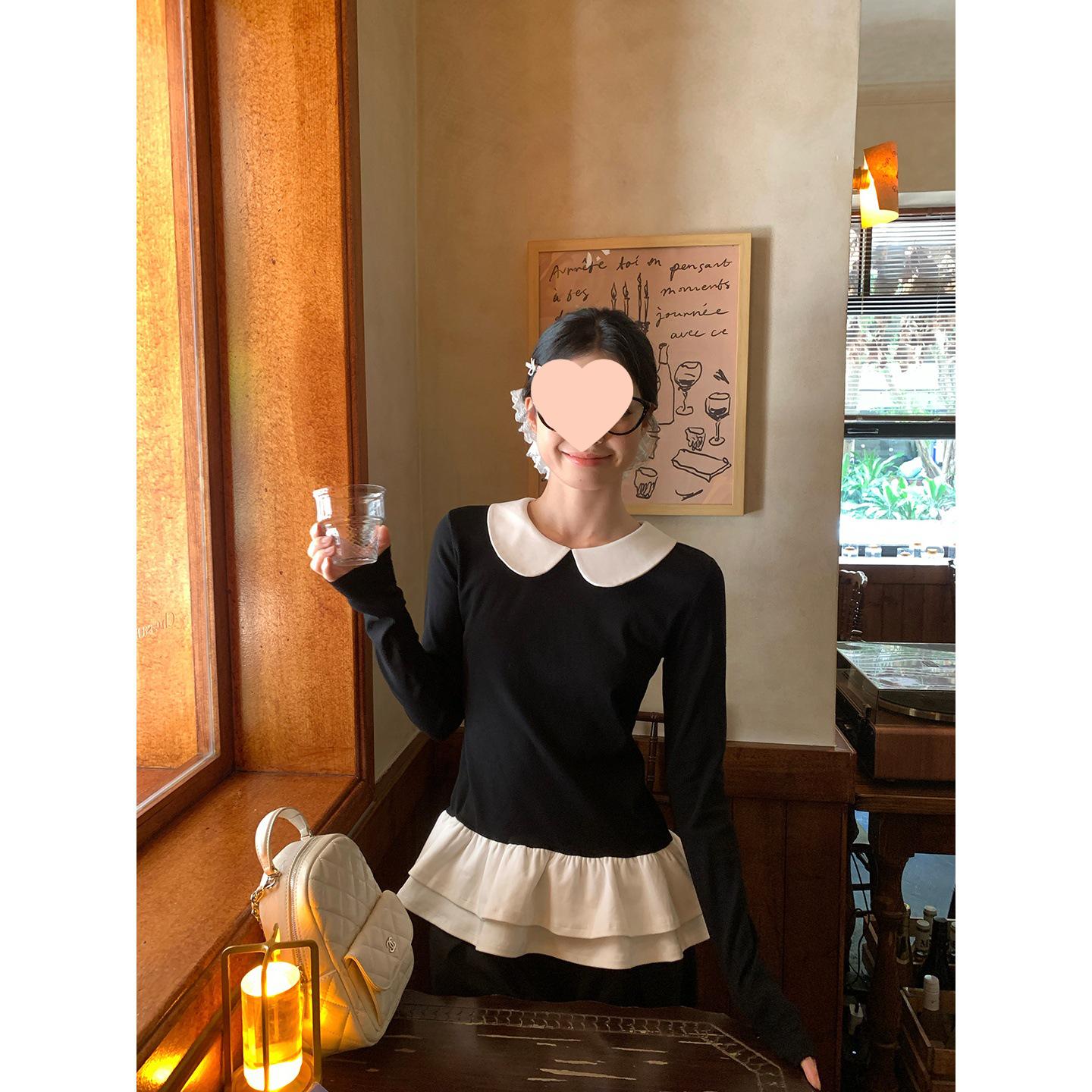 Sweet Lace Patchwork Doll Collar Long-Sleeve T-shirt for Women - Autumn/Winter Versatile Base Layer Extra Large
Sweet Lace Patchwork Doll Collar Long-Sleeve T-shirt for Women - Autumn/Winter Versatile Base Layer Extra Large