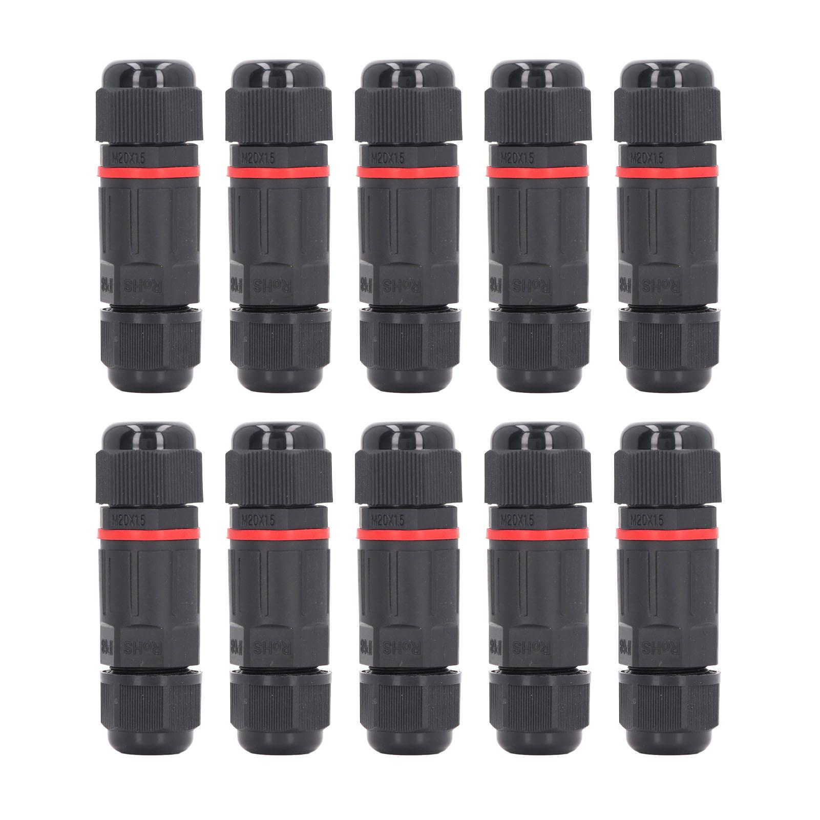 IP68 Waterproof Connector 3 Pin Solderless Cable Connector Screw Locking Outdoor Junction Box AC450V
IP68 Waterproof Connector 3 Pin Solderless Cable Connector Screw Locking Outdoor Junction Box AC450V