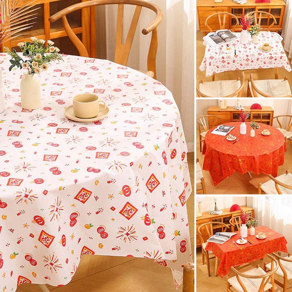 Oil-proof Tablecloth PEVA Table Cover Durable Chinese New Year Table Cloth New Year Party Supplies Red-137*180cm
Oil-proof Tablecloth PEVA Table Cover Durable Chinese New Year Table Cloth New Year Party Supplies Red-137*180cm