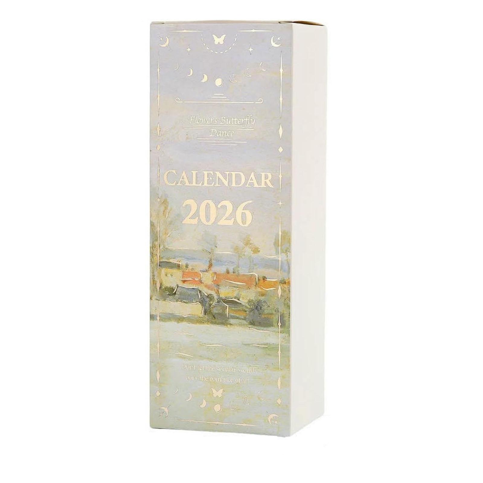 Stand-Up Calendar Desk Calendar With Gold Ring Binding, Oil Painting Inspirational Quotes Planner-Calendar One Size
Stand-Up Calendar Desk Calendar With Gold Ring Binding, Oil Painting Inspirational Quotes Planner-Calendar One Size