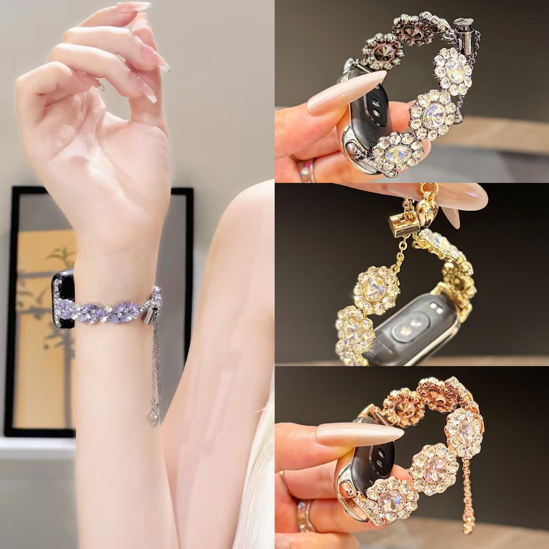 Diamond Flower Chain Wristband Strap For Xiaomi Band 9 8 Pro Watchband Strap Smart Bracelet Replacement Stainless Steel For Mi Band 9Pro срібний
Diamond Flower Chain Wristband Strap For Xiaomi Band 9 8 Pro Watchband Strap Smart Bracelet Replacement Stainless Steel For Mi Band 9Pro срібний