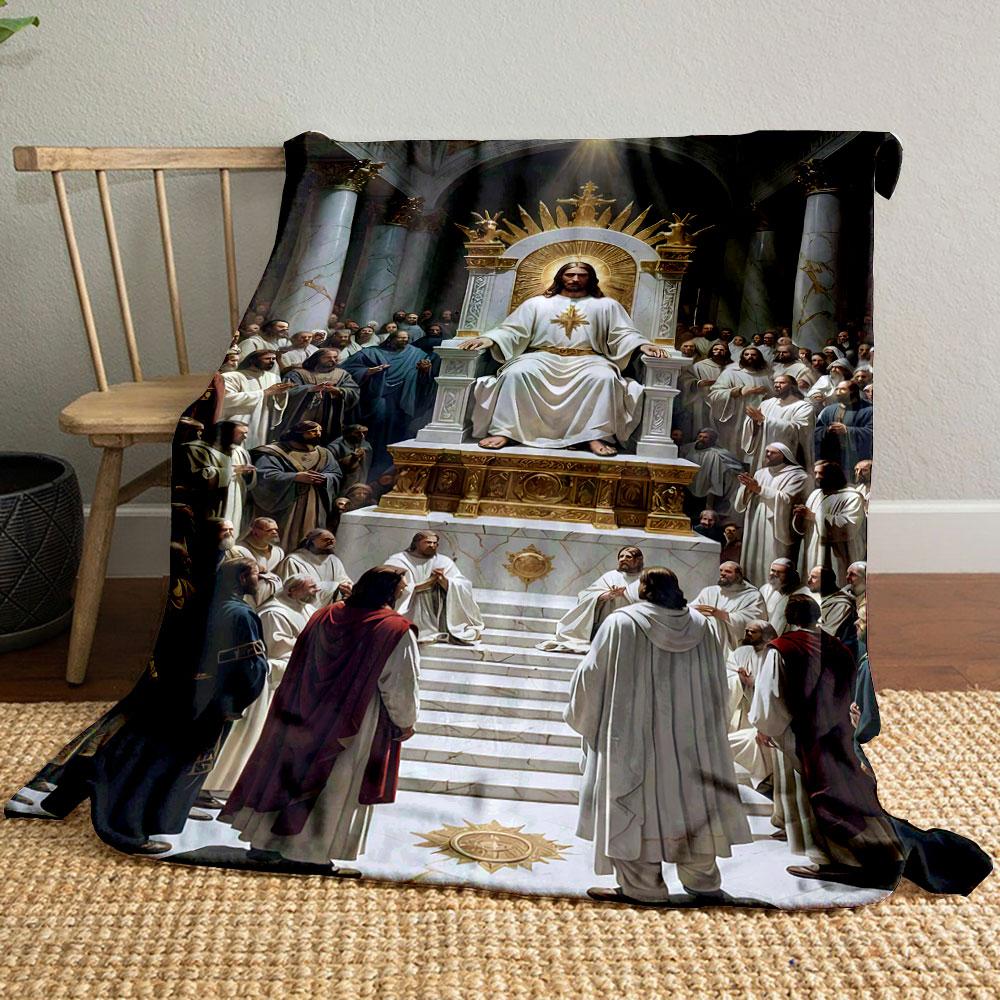Jesus Enthroned Crowded Church Printed Blanket for Living Room Bed Couch lunch break Soft Cozy Blanket for Friend s festival Gift 80cm x 120cm
Jesus Enthroned Crowded Church Printed Blanket for Living Room Bed Couch lunch break Soft Cozy Blanket for Friend s festival Gift 80cm x 120cm