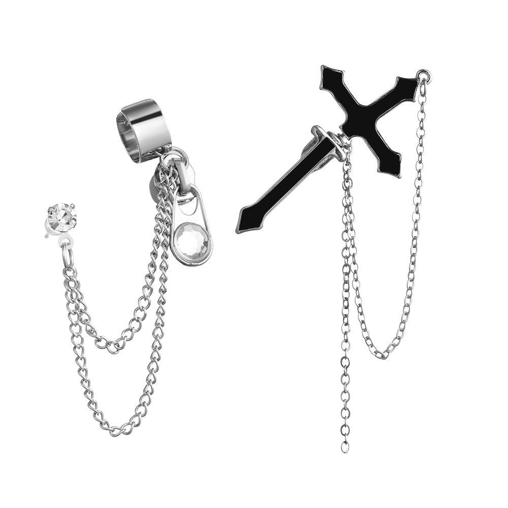 Vintage European Style Brincos Long Chain Stud Earrings Punk Zipper Dangle Drop Cross Earrings
Vintage European Style Brincos Long Chain Stud Earrings Punk Zipper Dangle Drop Cross Earrings