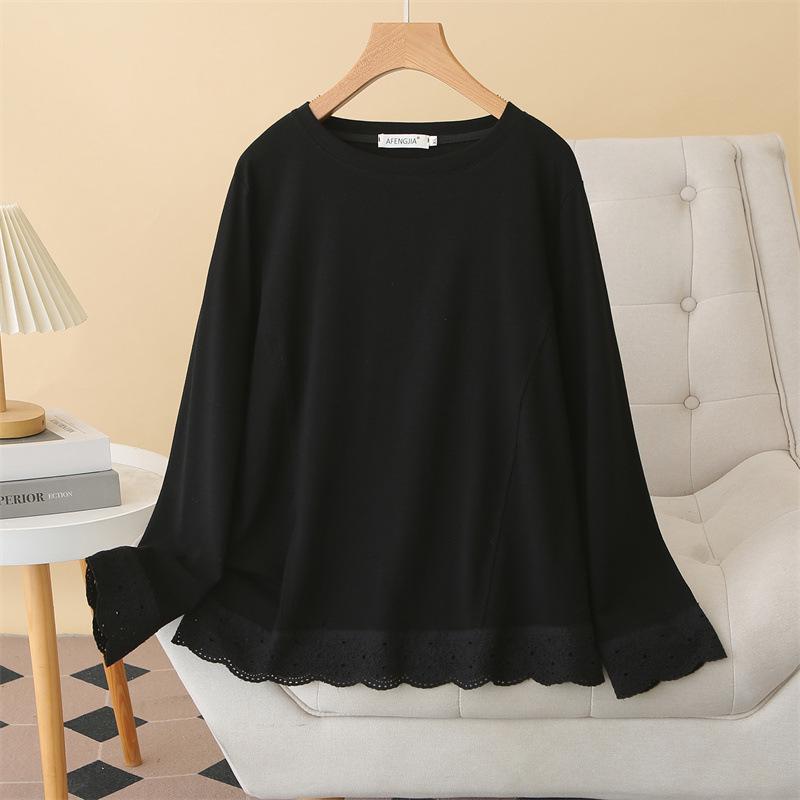 Spring 2026 Plus Size Women s Lace Trim Round Neck Long Sleeve T-shirt 3XL чёрный
Spring 2026 Plus Size Women s Lace Trim Round Neck Long Sleeve T-shirt 3XL чёрный