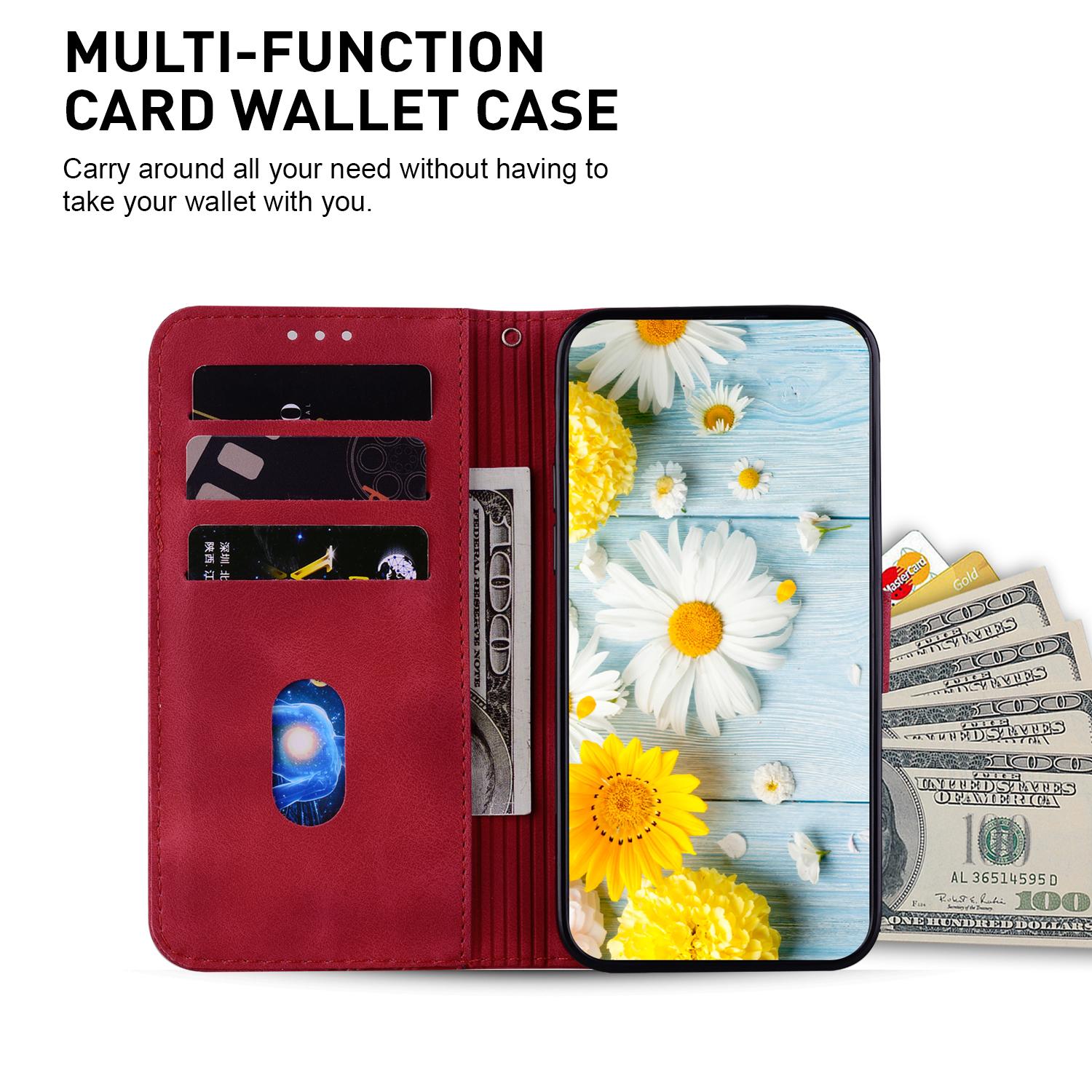 For Samsung Galaxy S24 Ultra Case Flower Imprint Leather Anti-drop Mobile Phone Cover Red
For Samsung Galaxy S24 Ultra Case Flower Imprint Leather Anti-drop Mobile Phone Cover Red
