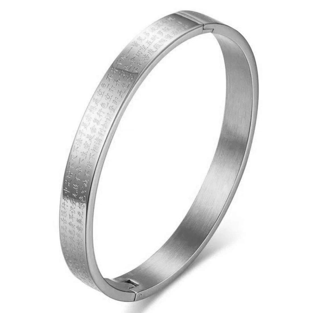 Brama Bracelet for Women and Stainless Steel Heart Heart Silver Bangle Good Amulet Men, Sutra, Six-Syllable Mantra, Sutra, Bracelet, Purification,
Brama Bracelet for Women and Stainless Steel Heart Heart Silver Bangle Good Amulet Men, Sutra, Six-Syllable Mantra, Sutra, Bracelet, Purification,