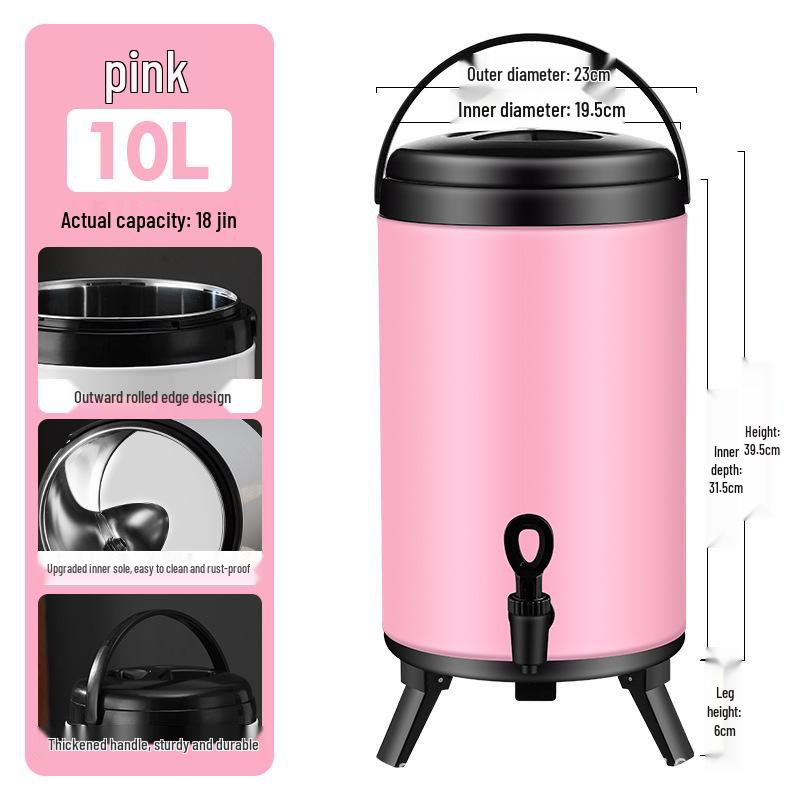 Large Capacity Stainless Steel Insulated Beverage Bucket for Milk Tea, Soy Milk, and Herbal Tea 6L
Large Capacity Stainless Steel Insulated Beverage Bucket for Milk Tea, Soy Milk, and Herbal Tea 6L